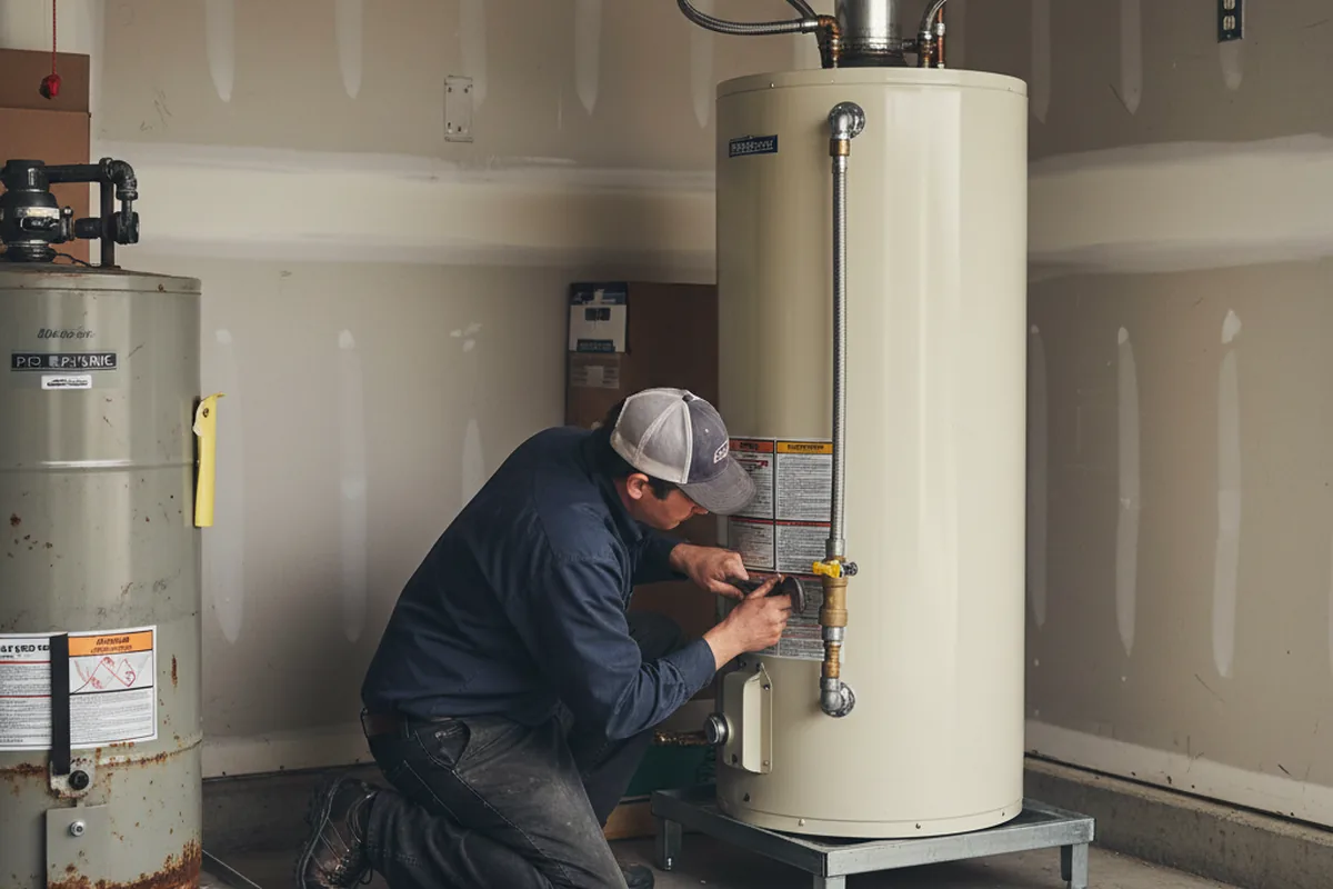 Water heater and shutoff valve replacement in Chalmette